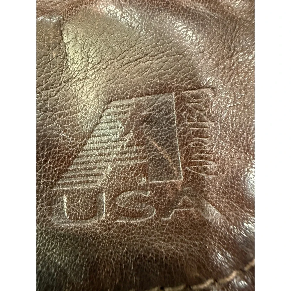 AmeriBag Healthy Back Bag Brown Leather Ergonomic Sling Crossbody Made in USA
